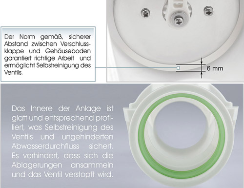 Rückstauverschlüsse ø 50